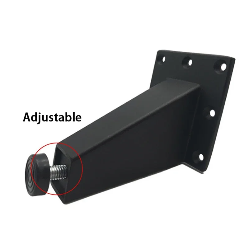 4 قطعة أثاث معدني قابل للتعديل الساق أريكة سرير تلفزيون خزانة الساقين أقدام أثاث أسود سميكة سبائك الألومنيوم الجدول خزائن قدم