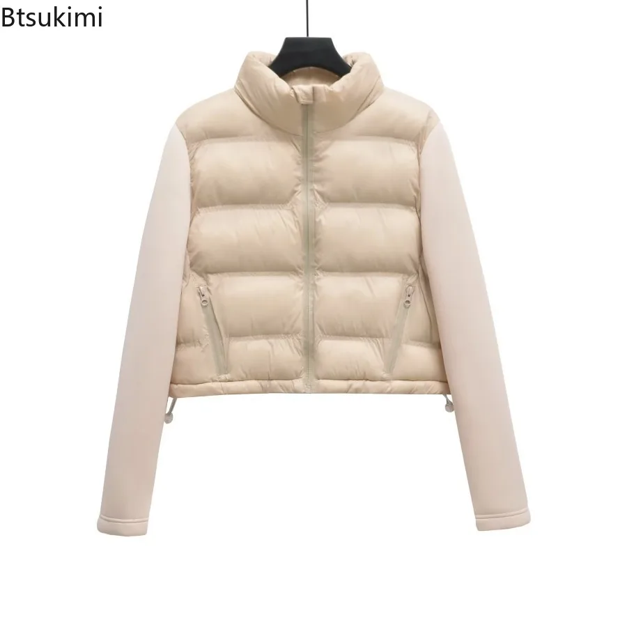 Cappotto da giacca patchwork in tinta unita moda donna autunno inverno Cappotto da donna in cotone caldo con risvolto in piedi vintage Giacca per il tempo libero