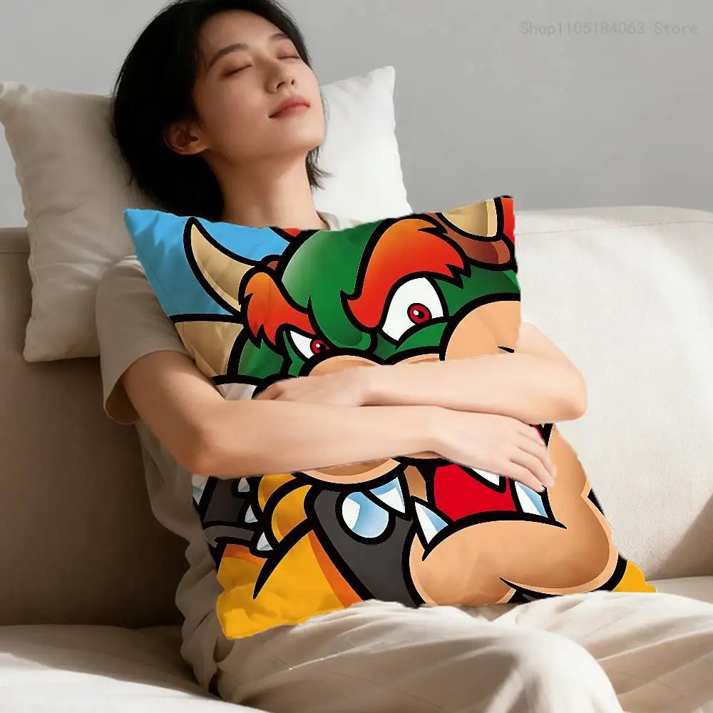 B-Bowser Princess D-Donkey Kong Pillow Case For Sofa Decor Car Office Room Printing Cushion Cover Decorations and Protector - view 2