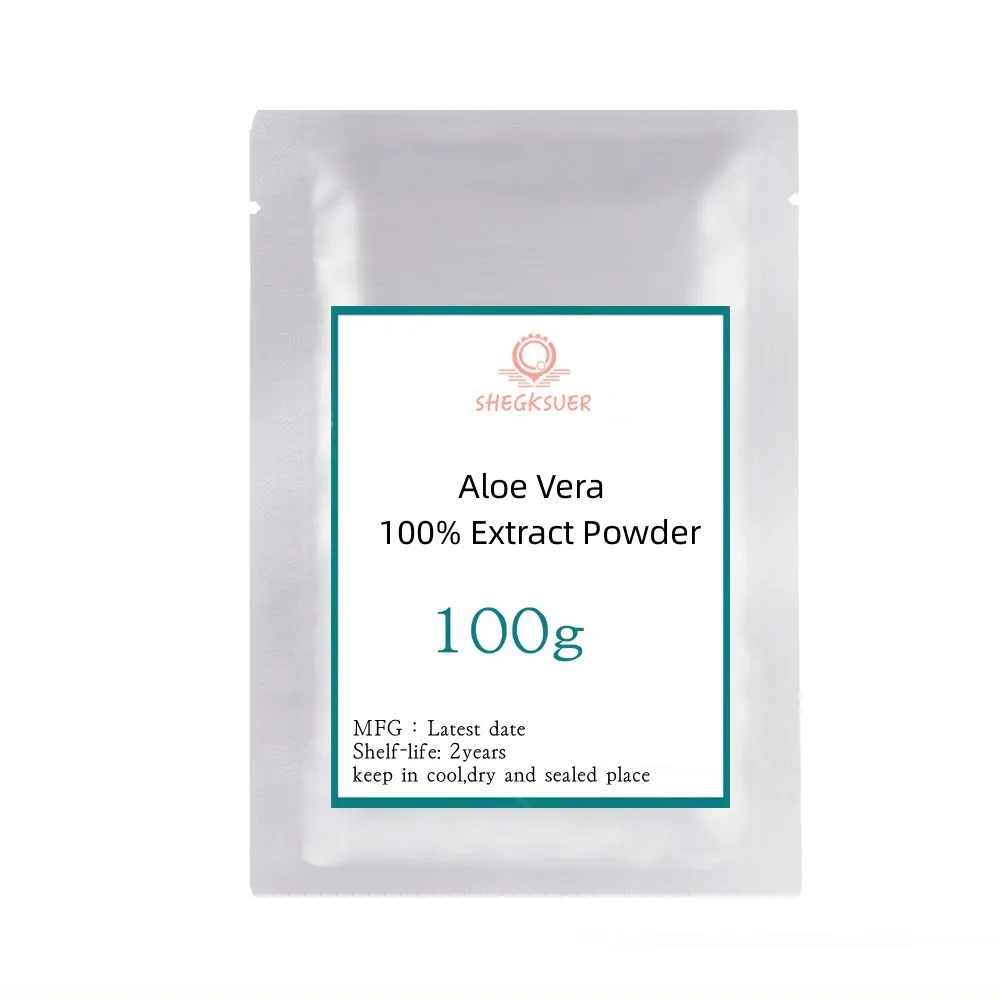 50-1000g Natural Aloe Vera Extract Powder,Cosmetic Raw,Anti Aging ,Skin Whitening and Moisturizing,Anti-bactericidal