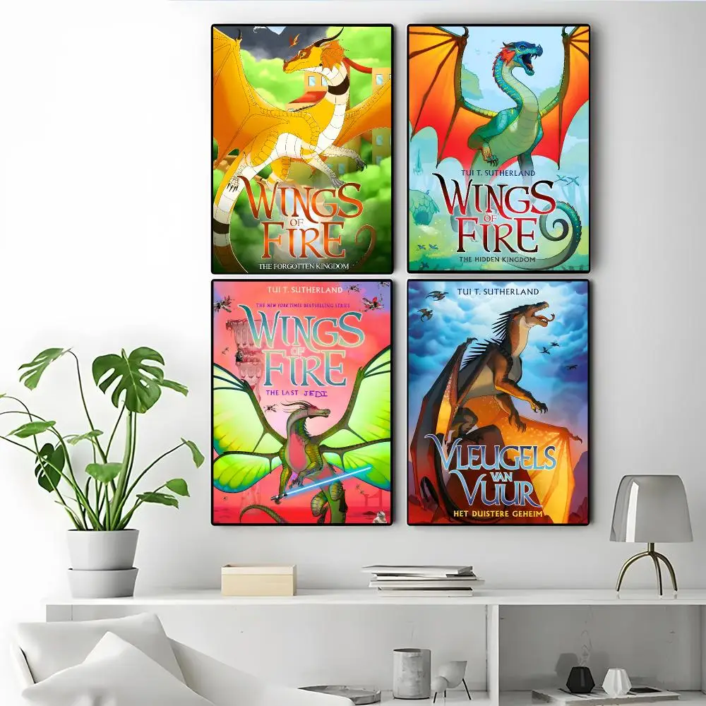Novel Wings of Fire Poster Poster Self-adhesive Art Waterproof Paper Sticker Coffee House Bar Room Wall Decor