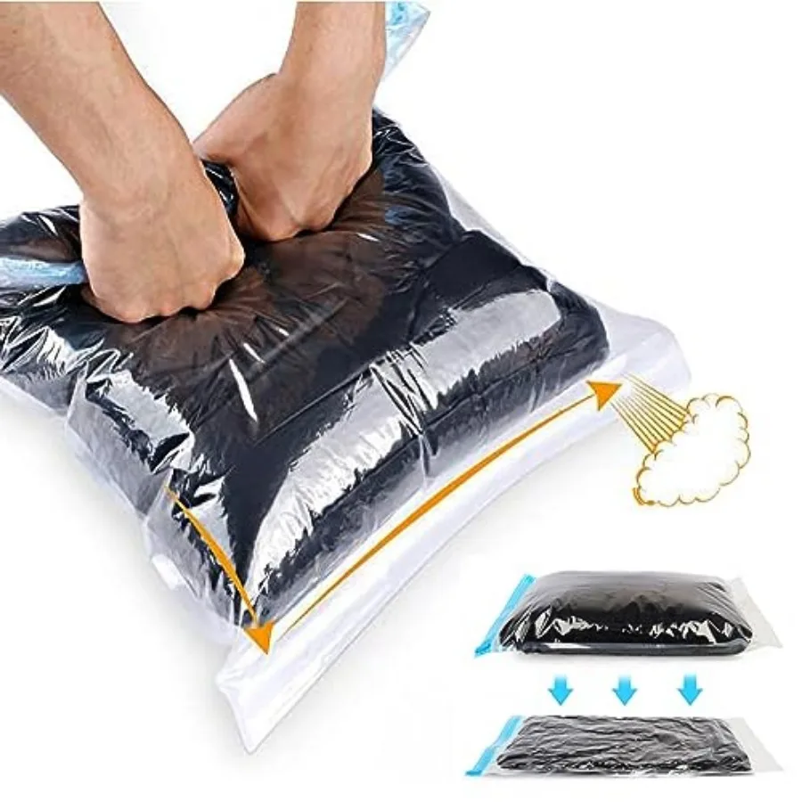 

Compression Bags - Travel Essentials - 12 Pack Space Saver Bags - No Vacuum Pump Or Air Extractor is Needed - Storage Accessori