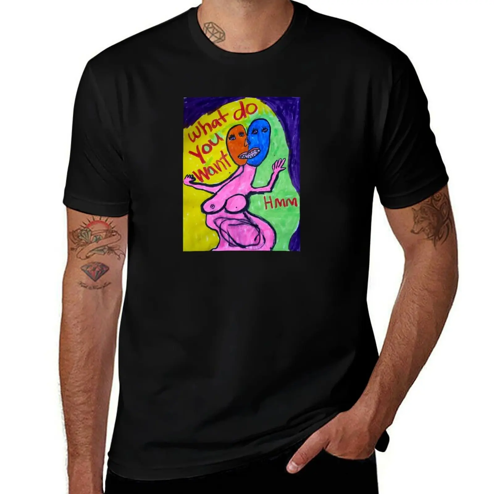 What do You Want T-Shirt Basic Tee Shirt for Everyday Outfit