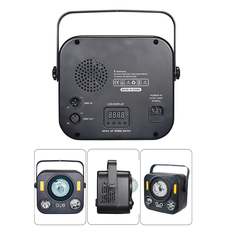 DJ التحكم عن بعد كرة سحرية ليزر التحكم الصوتي ستروب المرحلة نمط كشاف ضوئي الزفاف RGB نمط المياه DMX الغلاف الجوي l #4