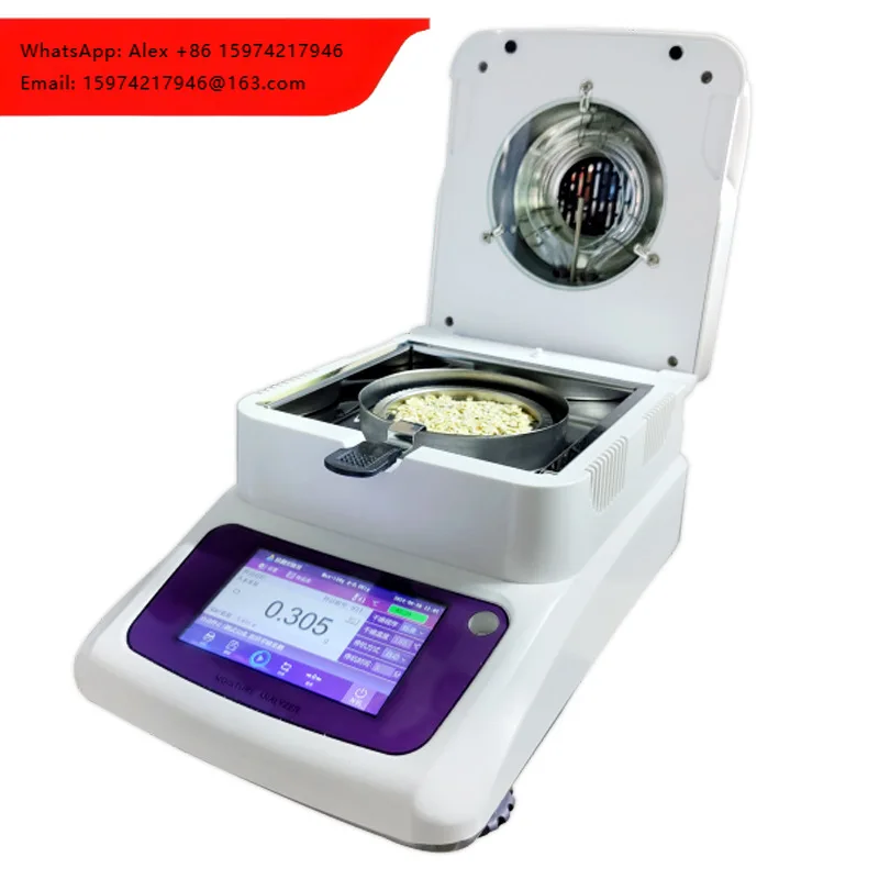 High Precision Halogen Moisture Meter For Plastic Particles Granules & Powders Food Sludge ZB-305B Model Customizable