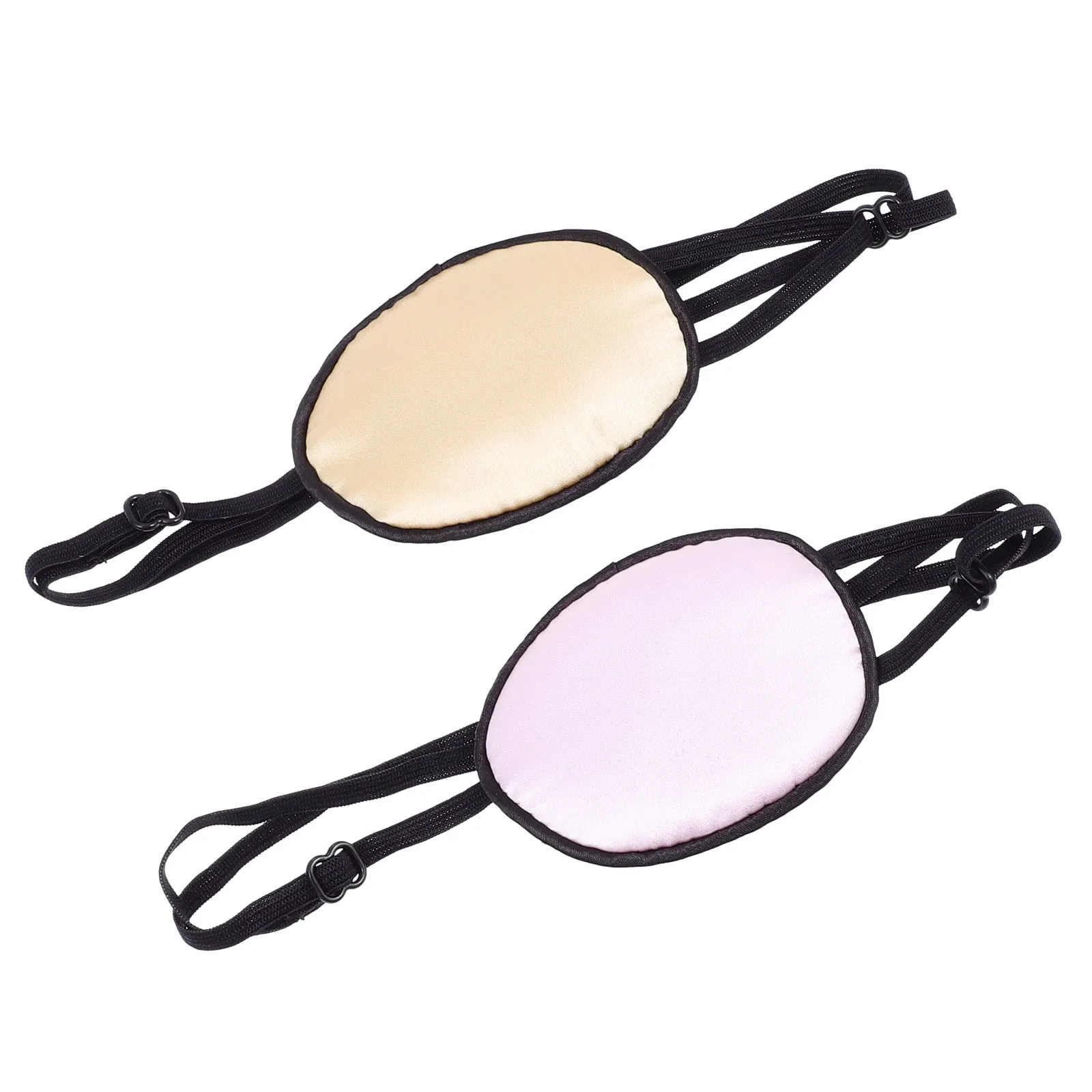 2pcs Silk Eye Mask Adjustable For Strabismus Amblyopia Adults Reusable Soft Patch Eye Cover Correction Tool Post-Surgery