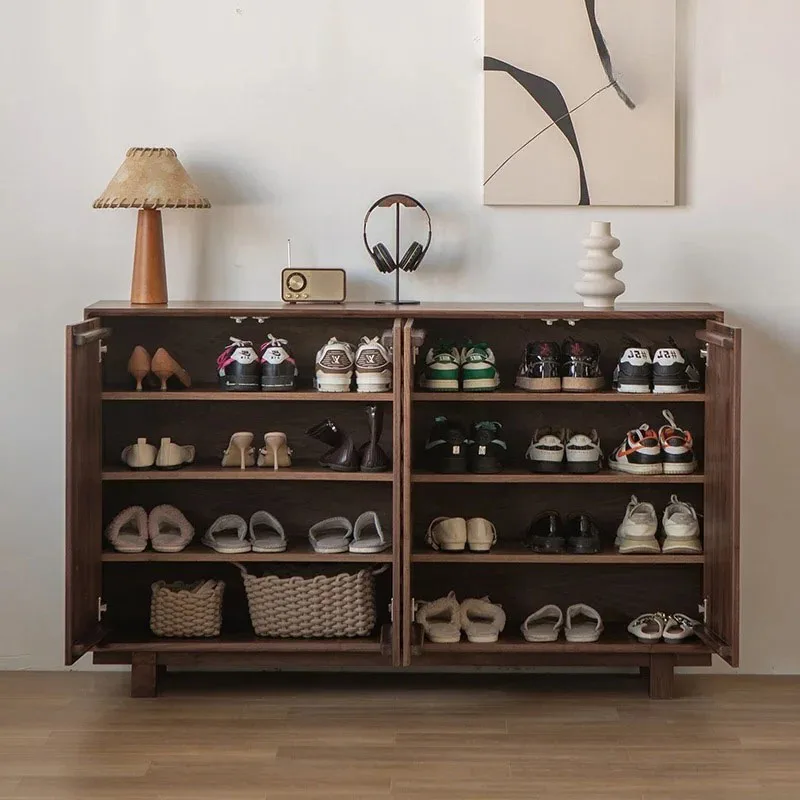 유니버설 심플 신발장 모던 솔리드 우드 노르딕 캐비닛 블랙 신발 스탠드 모던 스토리지 자파테로 라운지 스위트 가구