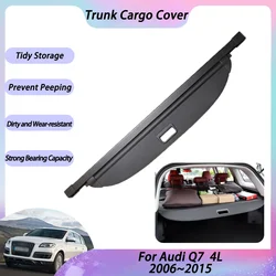 Rear Trunk Cargo Cover For Audi Q7 4L 2006~2015 2007 2009 2010 2013 Luggage Privacy Shield Shades Partition Board Accessories