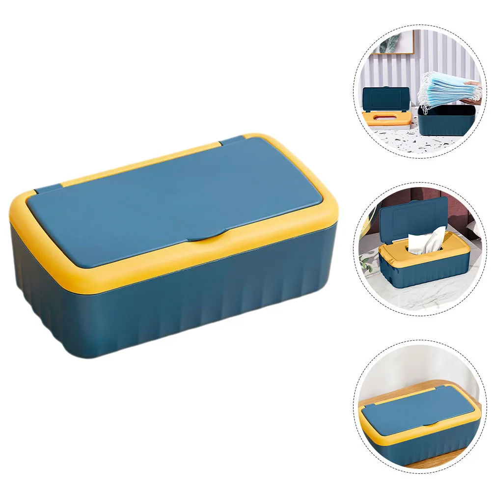 

Wet Tissue Box with Lid Large Capacity Rectangular Organizer for Refillable Wipes Bathroom Kitchen Nursery Storage