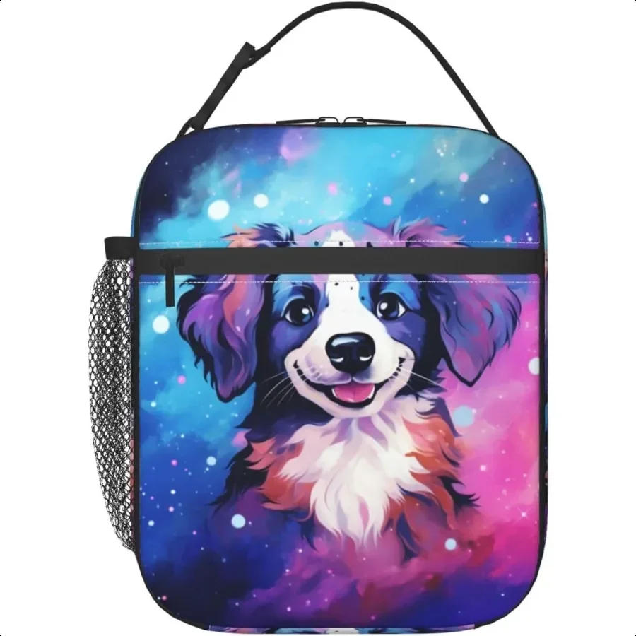 

Galaxy Dog Printed Lunch Box for Boys Girls Cute Dog Animals Insulated Lunch Bag for Women Men Leakproof Durable Lunch Cooler f