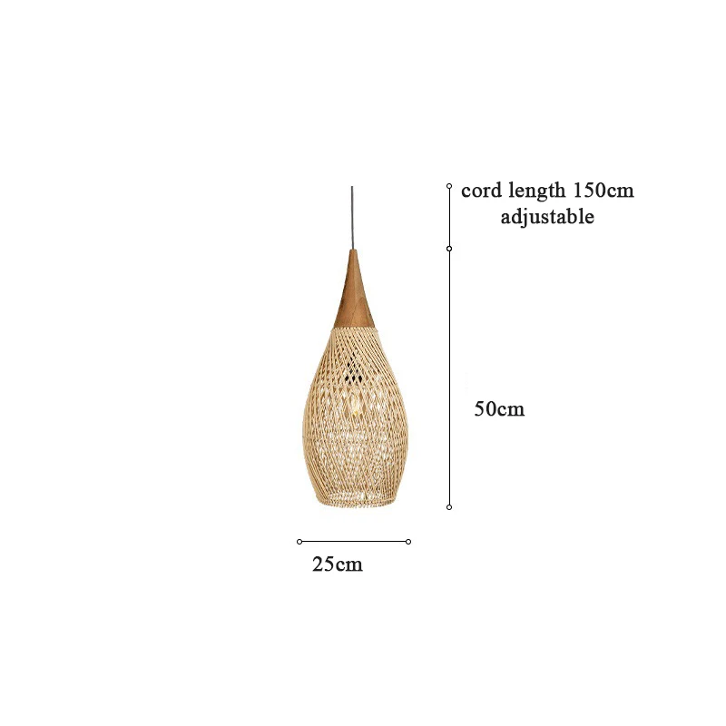 JOYINLED Japanse stijl rotan kroonluchter, grote handgemaakte beige rieten plafondlamp voor woonkamer, eetkamer, restaurant