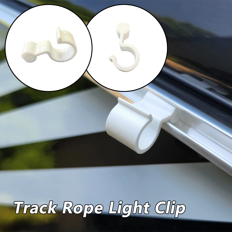 10/40Pcs Railway Rope Light Clamp Hanging Clip On Replacement Rail Runner Hook Fit For Keder Interior Accessories