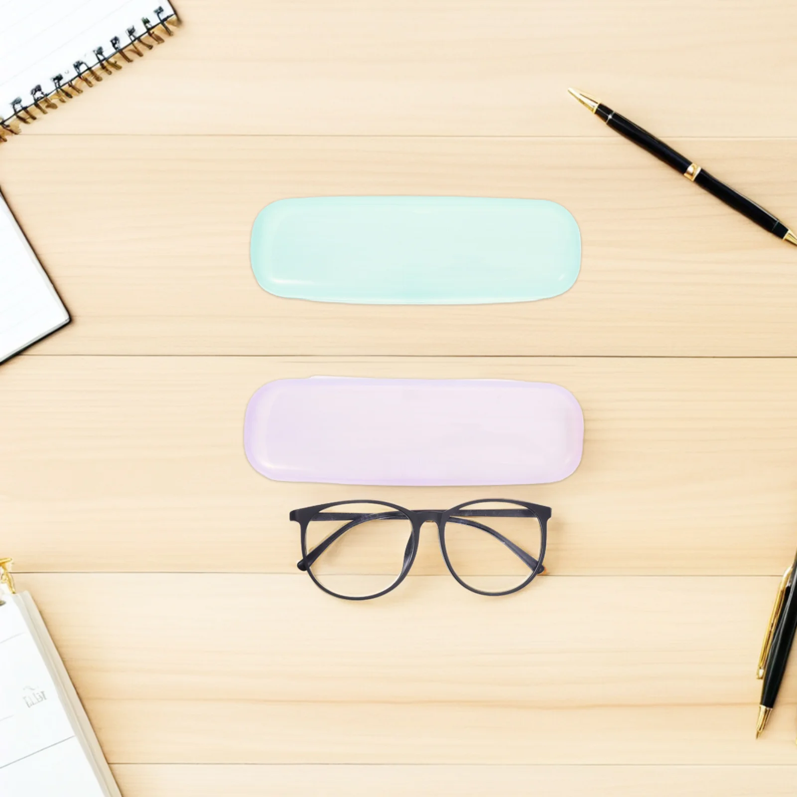 

5pcs Glasses Box Clear 15.2X5X3.5Cm Hard Plastic Shockproof Travel Eyeglass Case Portable Sunglass Organizer For Men Women