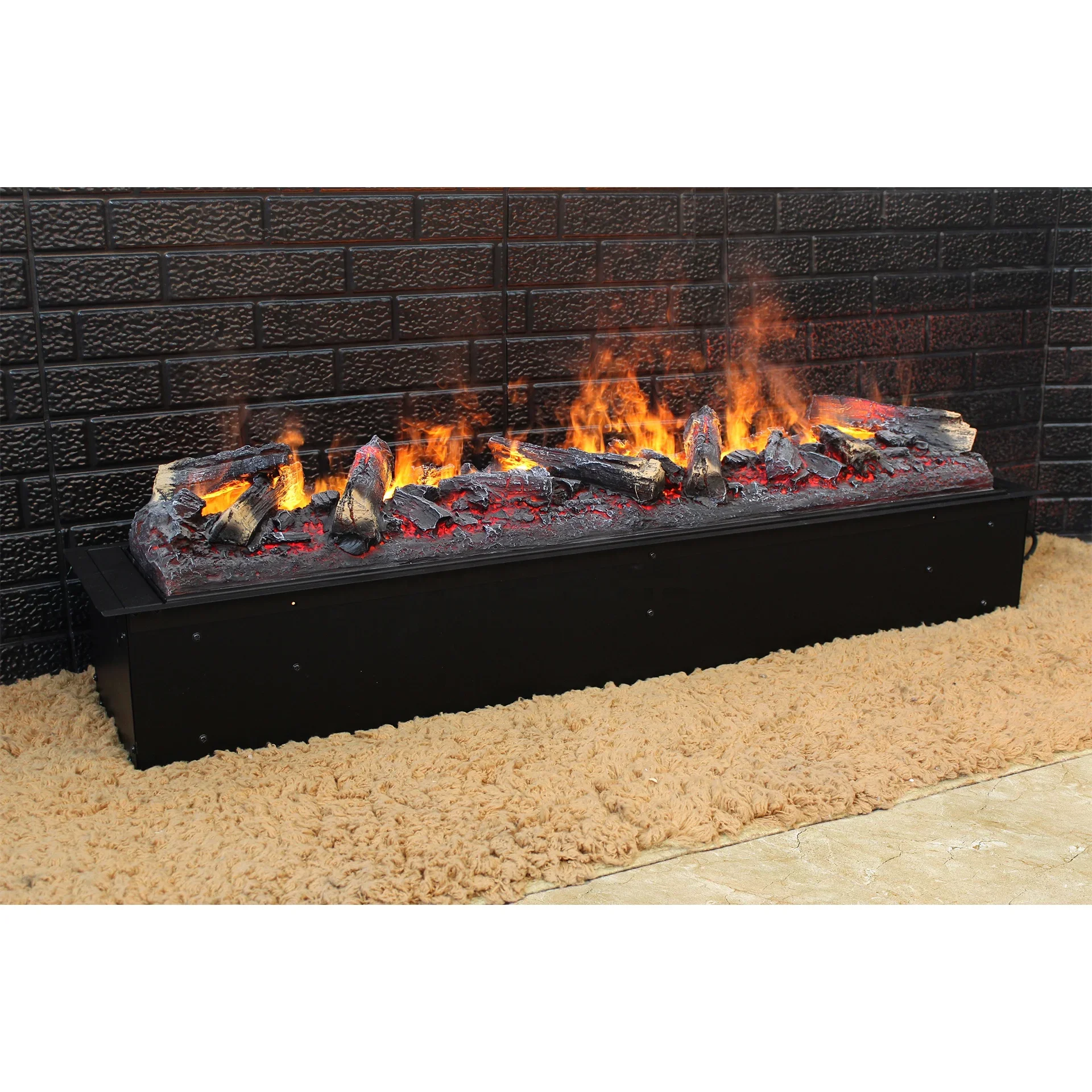 New 1000mm Log Set Design Water Vapor Mist Flame Fireplace Cassette