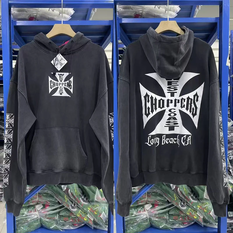 

Autumn Heavy Fabric West Coast Choppers Hoodie Men Print Casual Loose Comfort High Quality Cotton Do Old West Coast Pullover