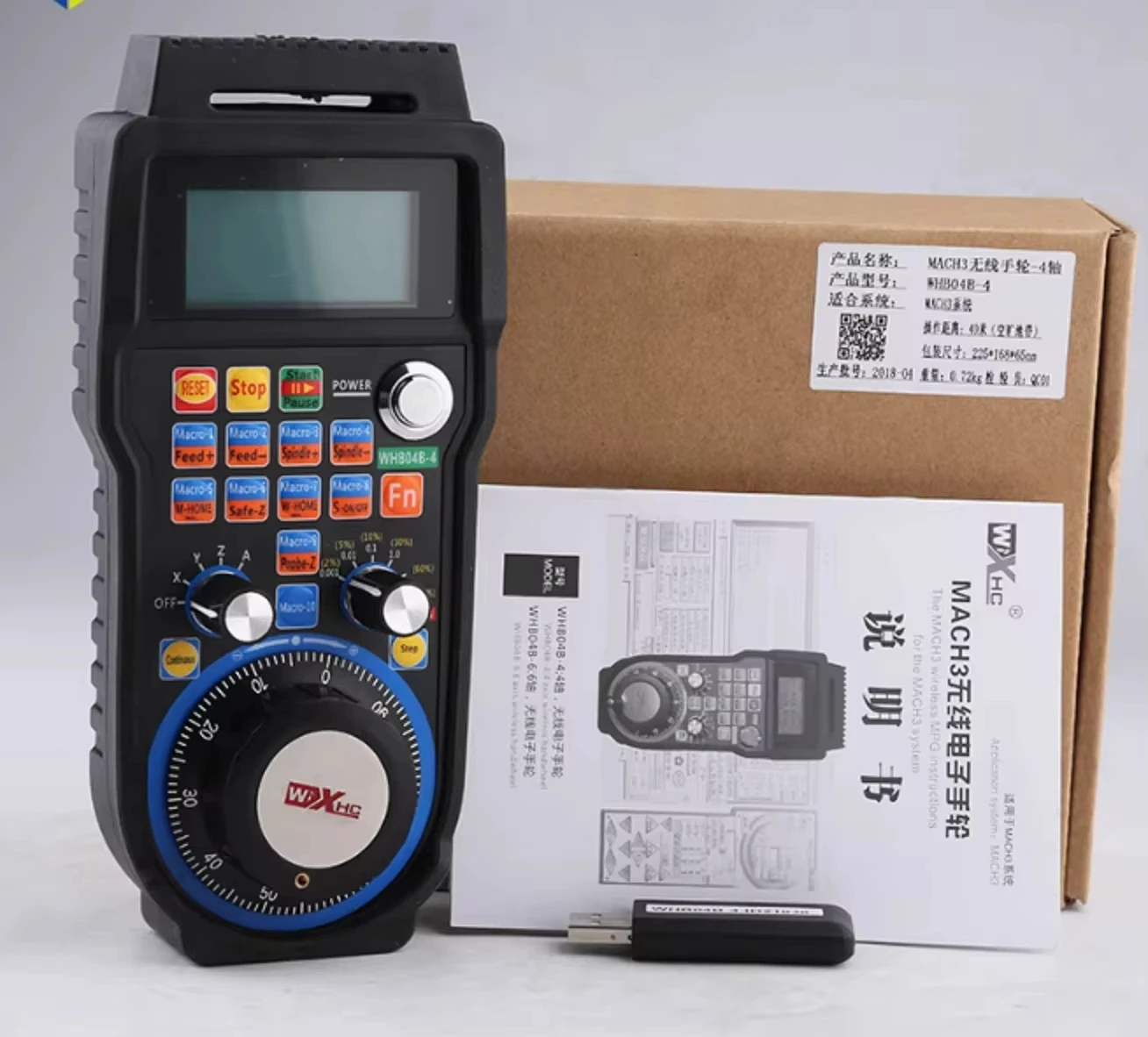 CNC Control Handle Unit MPG Handwheel Wired Wireless For Ncstudio Engraver Router Remote Controller Replacement WHB02