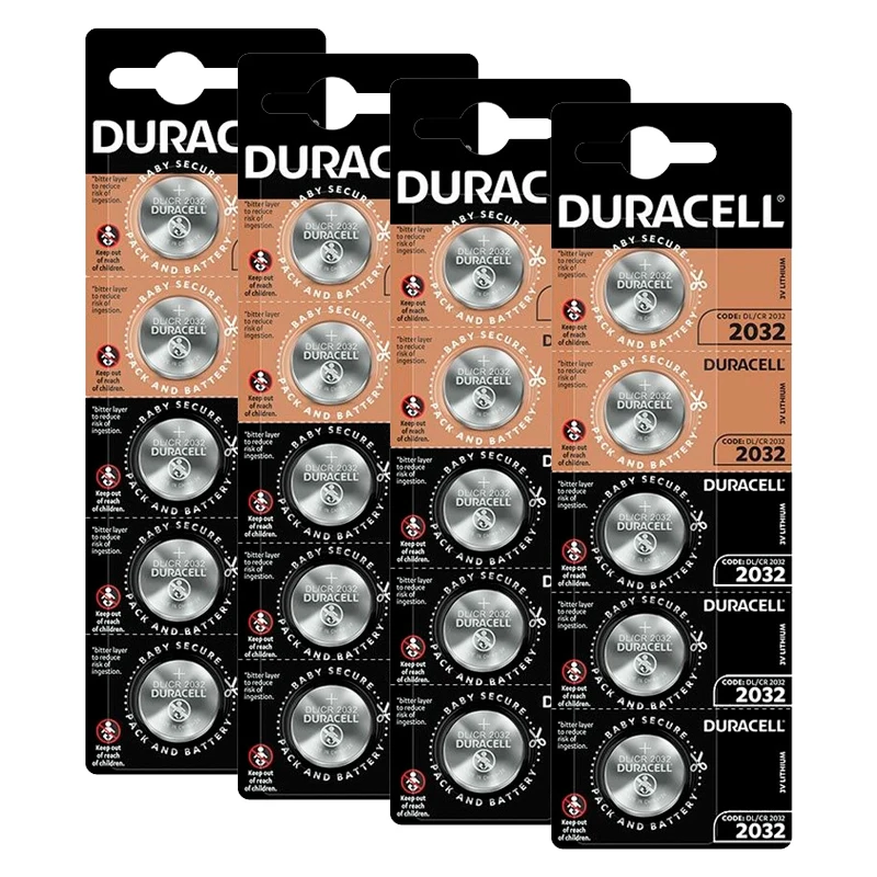 15-20 battery CR2032 3V Original Duracell coin batteries batteries Baby Secure technology button, for scales, wearable items, medical devices, watches, calculator, car key, toy