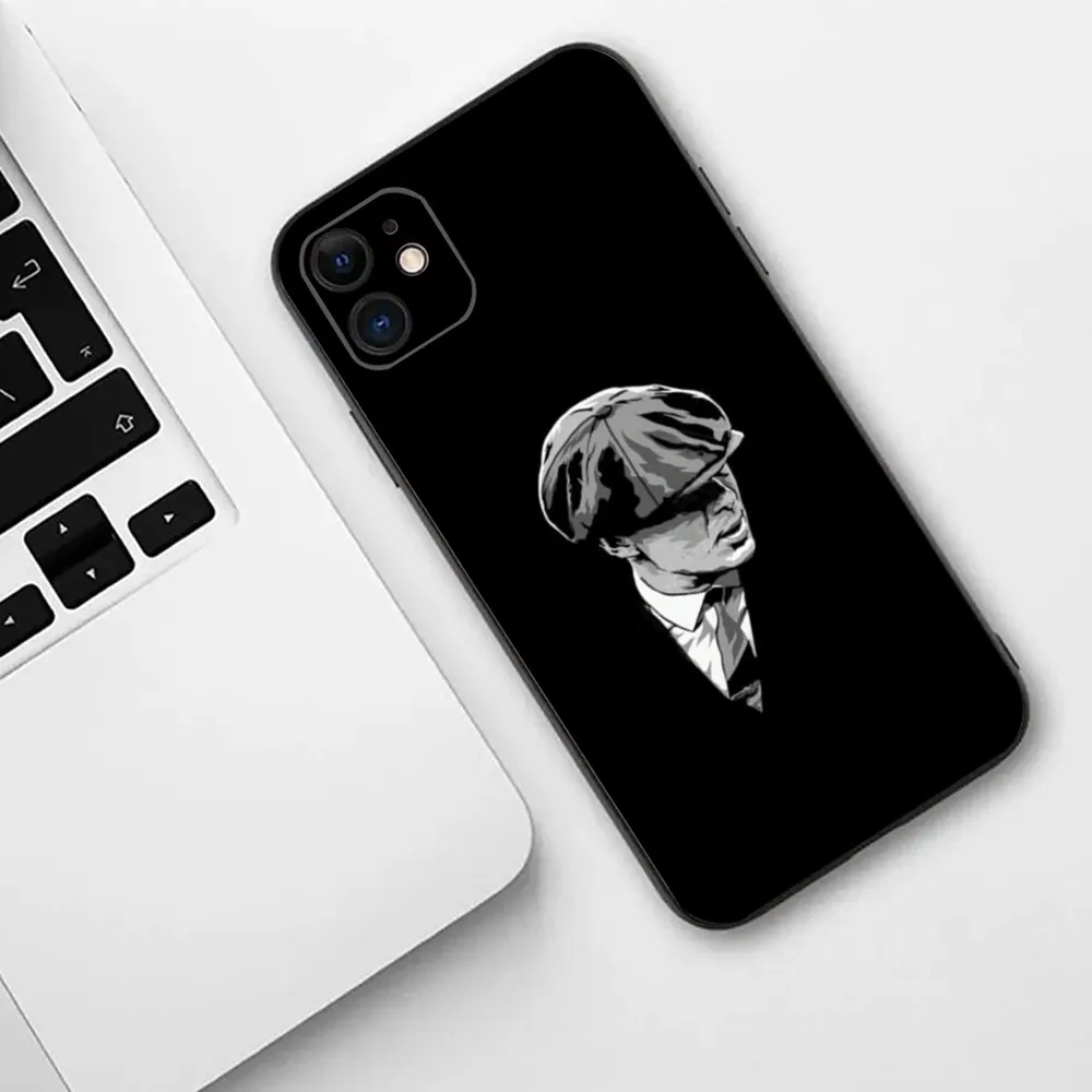 Thomas Shelby P-PeakyS B-BlinderS  Phone Case For iPhone 15,14,13,12,11,Plus,Pro Max,XS,X,XR,SE,Mini,8,7 Soft Silicone Cover