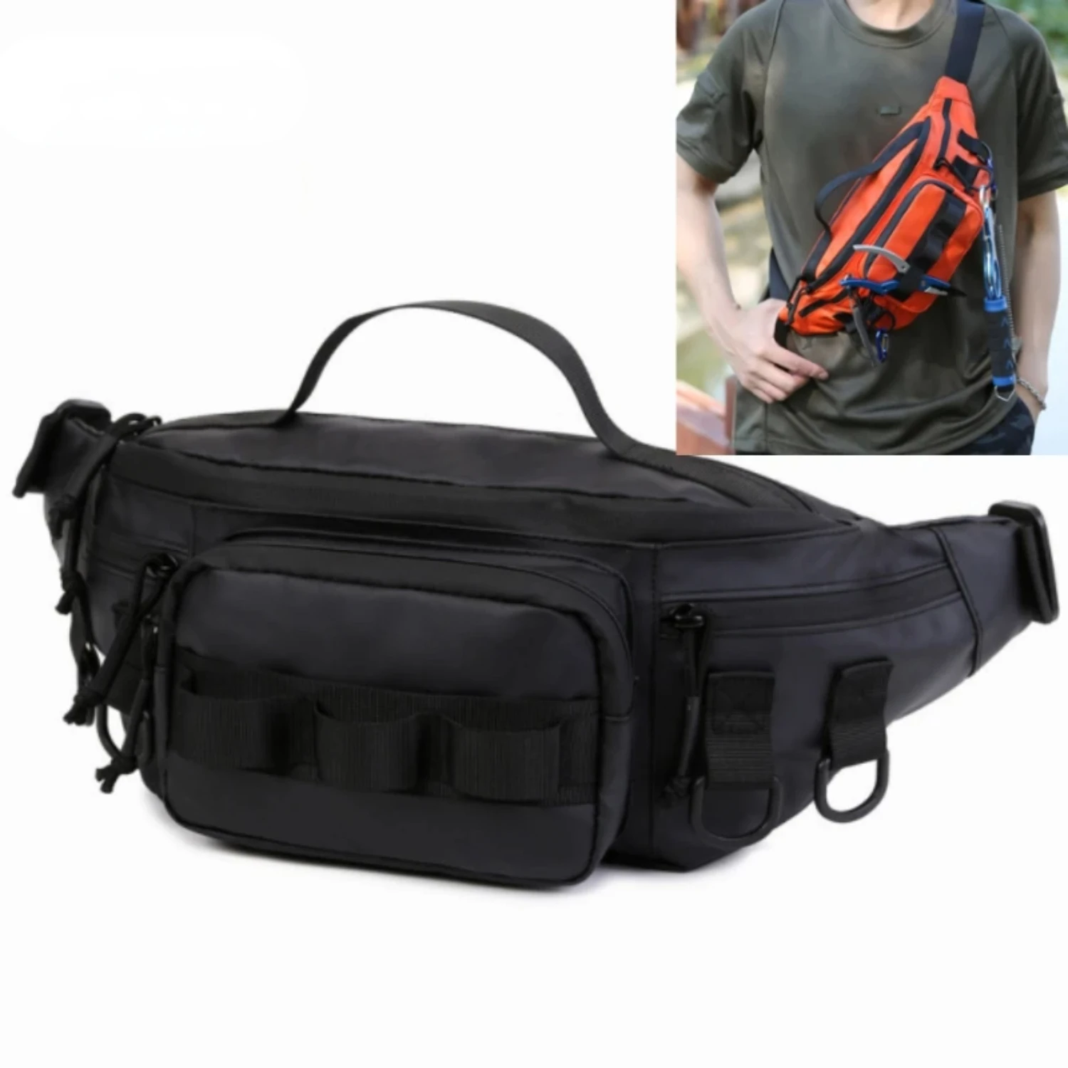 Fishing  Camping Waist Chest Backpack Fishing Lure Tackle Men Outdoor Molle Shoulder Bags  Travel Hunting Accessories Fishing - Product Main Image