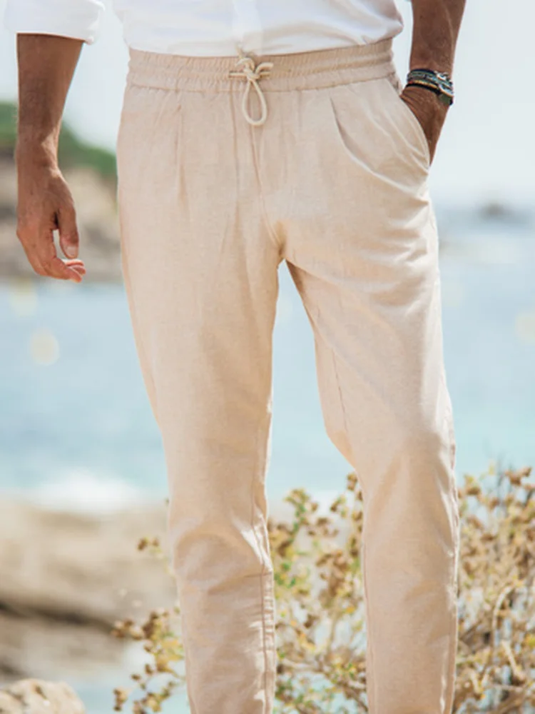 2024 New Multi-Pocket Comfortable Breathable Calf Overalls Men's Streetwear Y2K Cotton Casual Tactical Pants
