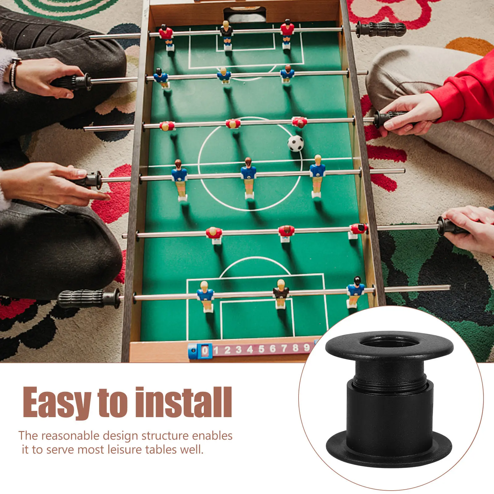 

16Pcs Foosball Table Bushings ABS Plastic Bearings Smooth Replacement Parts for Football Machine Rods Accessories