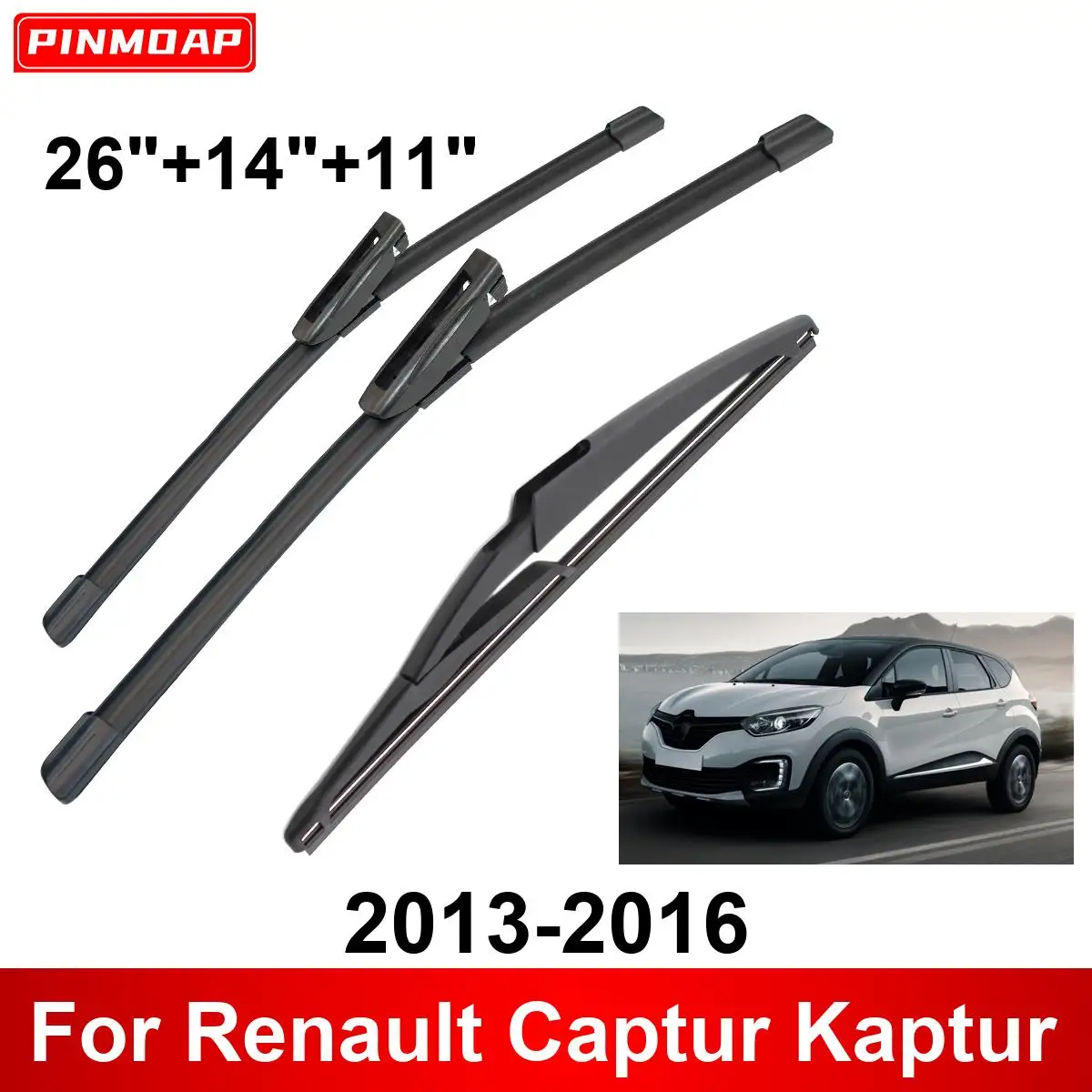 

1/2/3/4/6 шт. автомобильный дворник для Renault Captur Kaptur 2013-2016, передние и задние щетки стеклоочистителя, автомобильные аксессуары 2013 2014 2015 2016