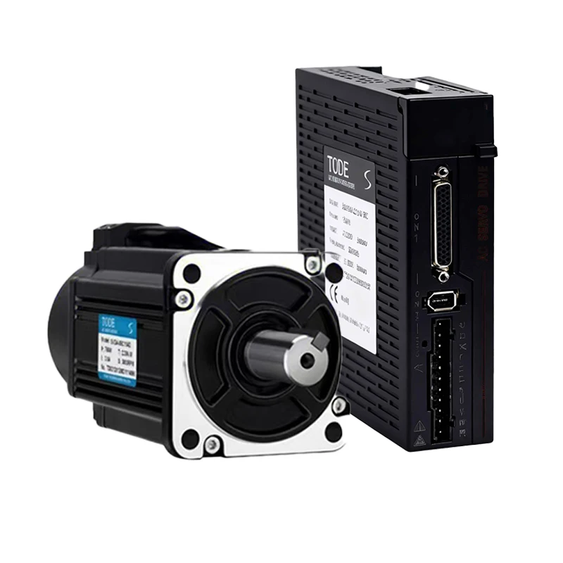 Single-Phase 400W Servo Motor Kit All-in-One With Brake Vertical Use 3000 RPM