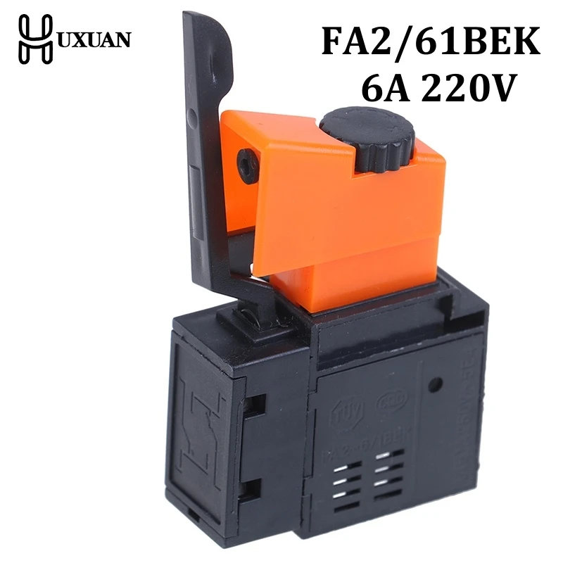 1pc AC 220V/6A FA2/61BEK Adjustable Speed Switch For Electric Drill Trigger Switches