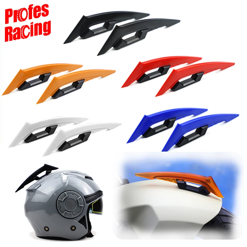 

Motorcycle Winglet With Adhesive Motorcycle Decoration Sticker 1Pair For Motorbike Scooter Universal Spoiler Blades Wing