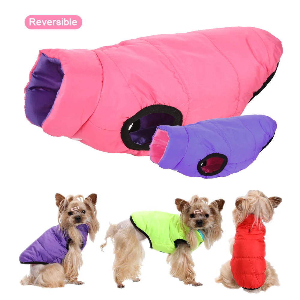 Haustier-Hundemantel, wendbare Haustierkleidung für kleine und mittelgroße Hunde, Katze, Herbst und Winter, winddichte Welpenjacke, Kostüm, Chihuahua-Mops-Outfits