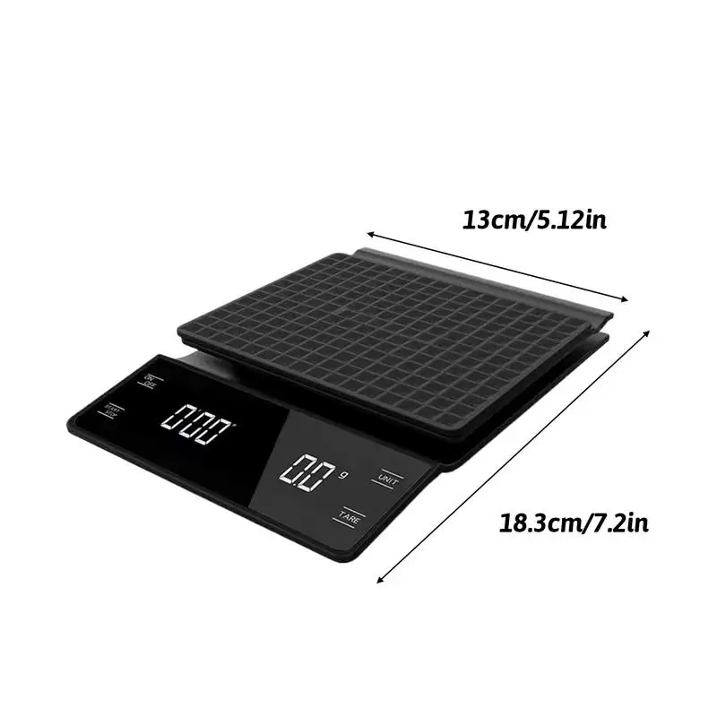 Digital Kitchen Scale High Precision USB Rechargeable Coffee Scale 3Kg/0.1g Kitchen Scale Portable Espresso Scale For Home