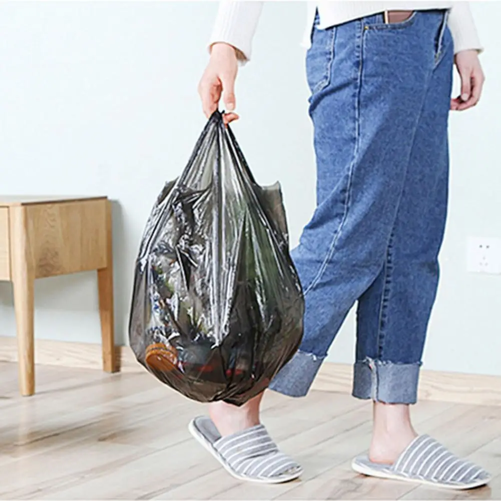 Strong Reliable Disposal Bags High-density Drawstring Garbage Bags for Toilets Offices Kitchens 10 Rolls/150 Pieces Trash Bags