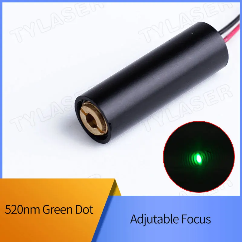 D10X30mm Adjustable Focus 520nm Green 1mW  5mW 10mW 30mW 50mW Dot Laser Diode Module Industrial Grade ACC Driver TYLASERS