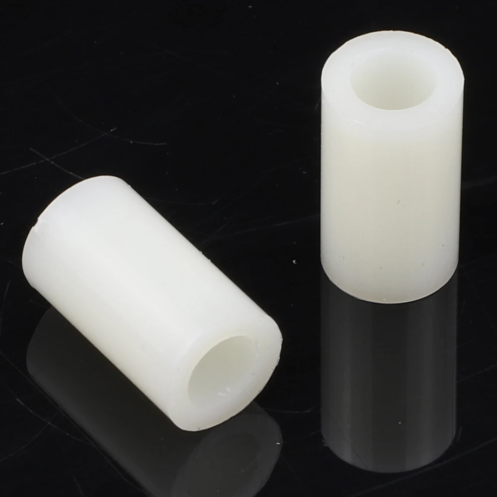 10/20/50pcs White ABS Nylon Non-Threaded Spacer M7 M9 M11 M14 M16 M18 White Plastic Hollow Standoff Screw Bolt for PCB Board