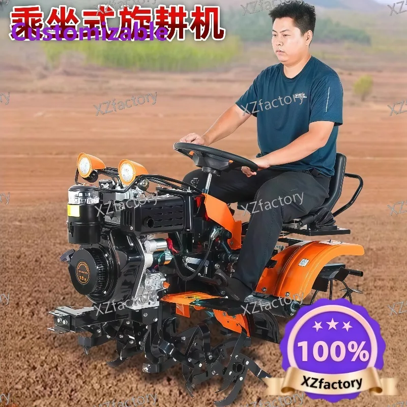 Factory Direct 2026 Top Rated Ride-on micro-tiller to loosen soil and open trenches
