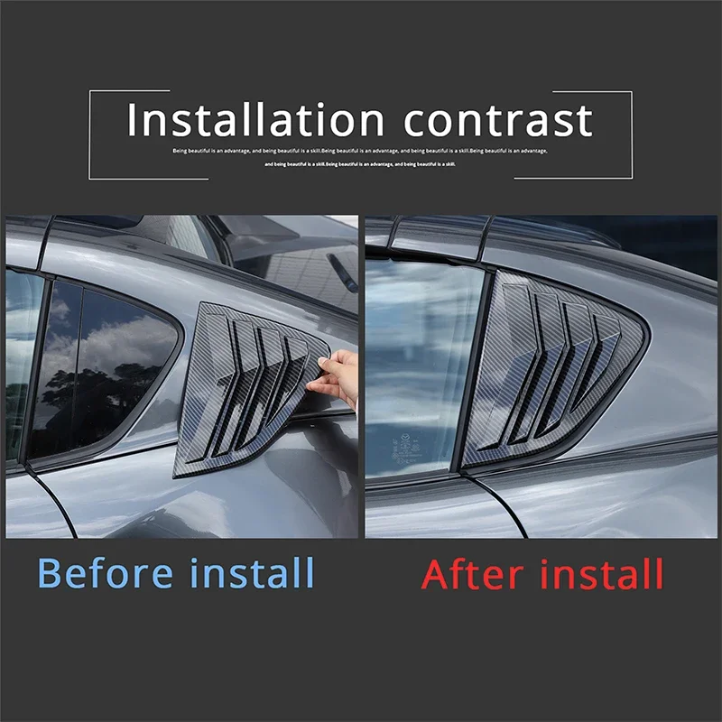 ABS Carbon Fiber For Mazda MX5 MX-5 ND 2016-2025+Car rear triangle blinds decoration sticker car exterior protection accessories