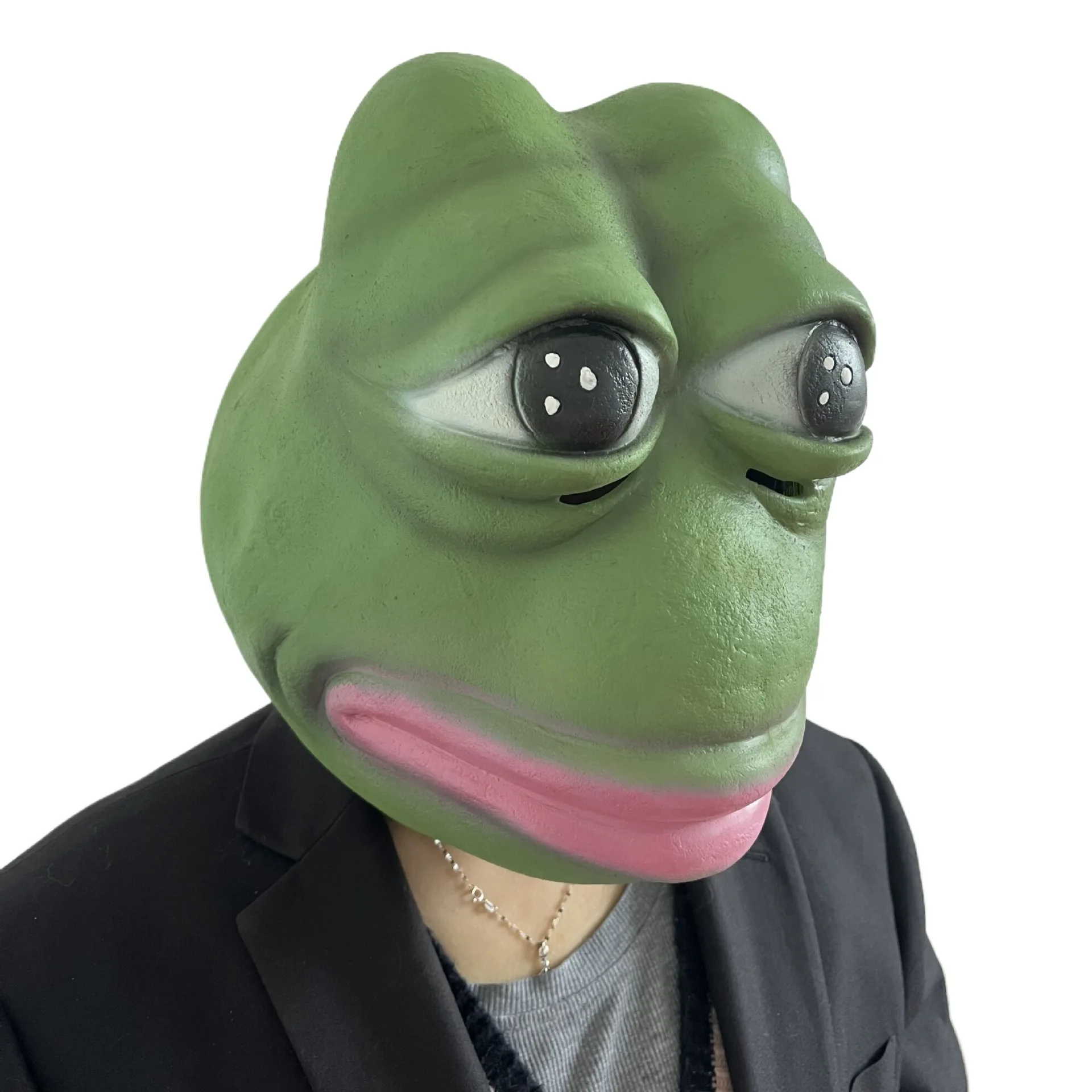Lustige Frosch-Latexmaske Realistische Tierkostüm-Maske, Urkomisches Halloween-Verkleidungs-Accessoire – Detail 2