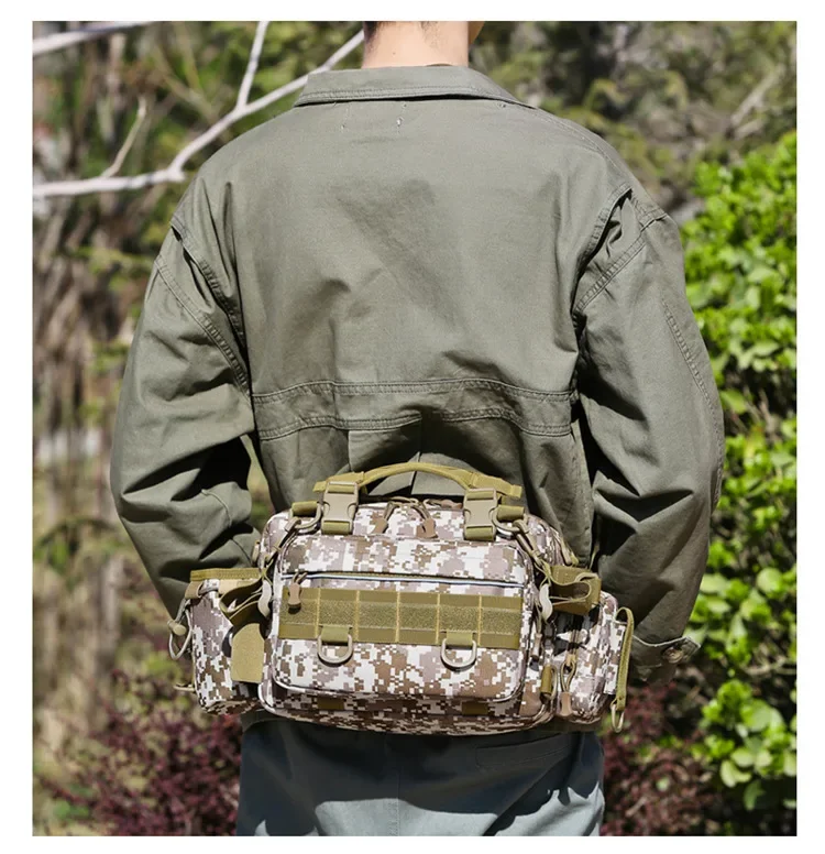 Imagem -05 - Bolsa de Cintura de Pesca de Grande Capacidade Bolsa Crossbody de Camuflagem ao ar Livre Masculino Montanhismo Multiuso Rod Bolsa Novo 2024