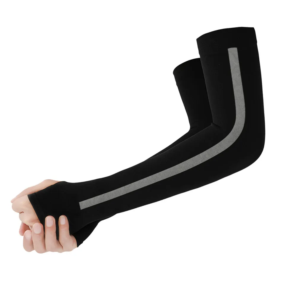 

2Pairs Sun Protection Arm Sleeves Breathable Nylon Elastic Sleeve for Cycling Running Yoga Hiking Fishing Golf Driving