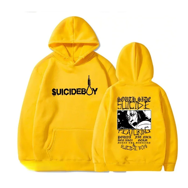 Vintage Suicideboy Hooded SweatShirt Men Women Harajuku Grey Day Rapper Hip Hop Streetwear Men\'s Hoodies Pullover Clothes Coat