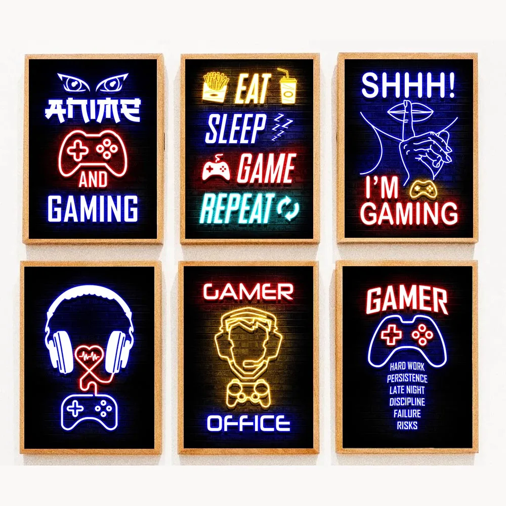 Gamer Office Neon E…