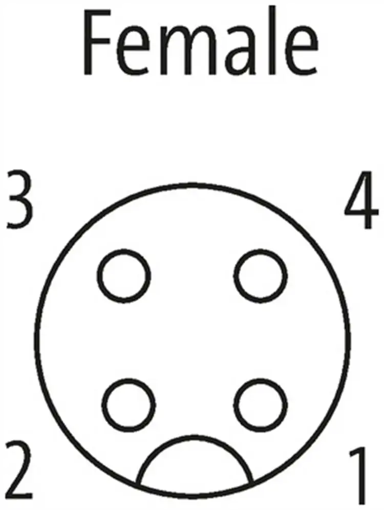 7000-12341-2140500 MURR female 90 M12 4-core PVC 5m 4x0.3