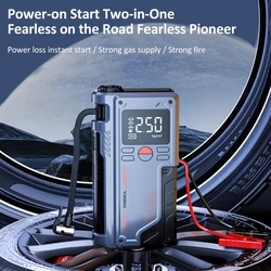 Digital Display Tire Air Compressor Car Emergency Power Jump Starter 1000A Air with LED Light 14.8V Tire Dropshipping