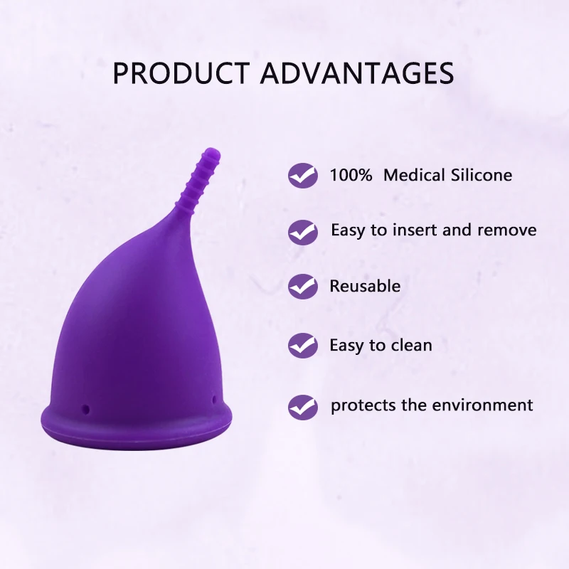 Medical Silicone Menstrual Cups and Cleaner Kit Femenino coletor mesntrual Period Menstruation cup with sterelizer Storage