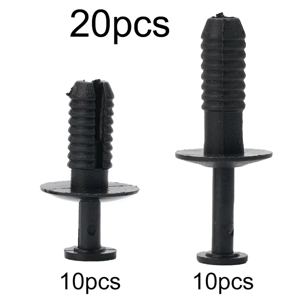 

High Quality New Clips 20PCS Accessory Black Expanding Rivet For BMW E30 E39 E46 E53 E60 Push-Type Retainer Replacement