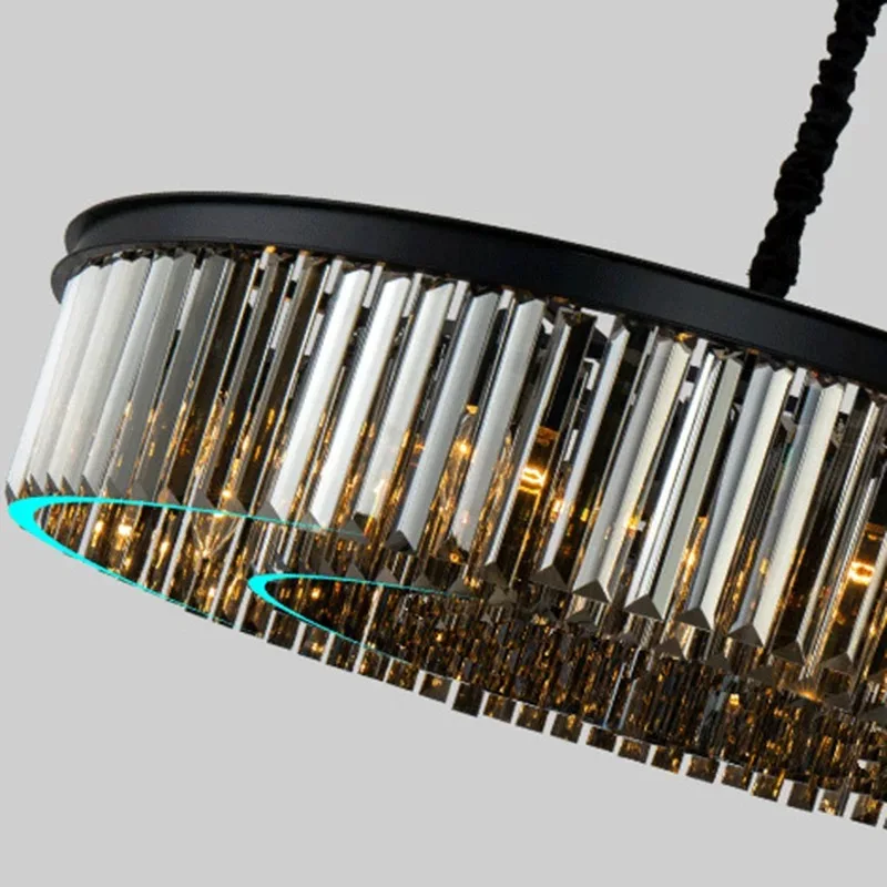 American Simple Creative Crystal Chandelier for Bedroom Living Study Room Parlor Hotel Hall LED Lighting