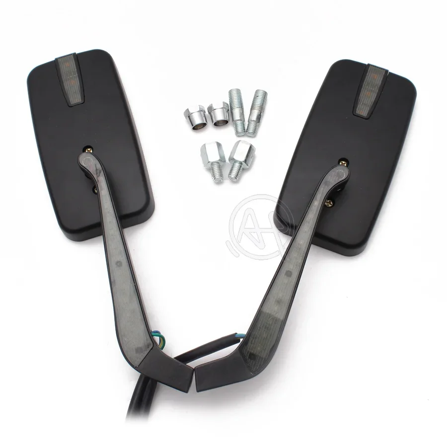 10 مللي متر دراجة نارية Led بدوره إشارة تشغيل ضوء الجانب مرآة الرؤية الخلفية لهوندا كاواساكي سوزوكي شارع عارية كروزر مخصص M10