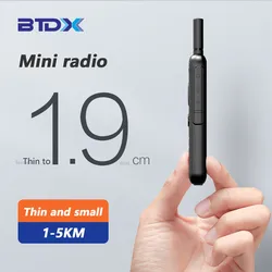 BTDX BT-88S 워키토키, 양방향 라디오 연결, UHF 400-470MHz, 트랜시버 드 16 캐널, 2 Uds./lote