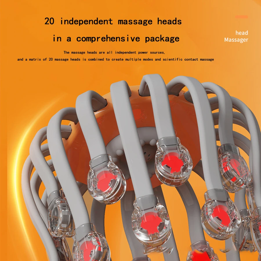 New Upgraded Smart Tms Vibration Relax Scalp Head Massage Machine Relieves Fatigue Head Massager