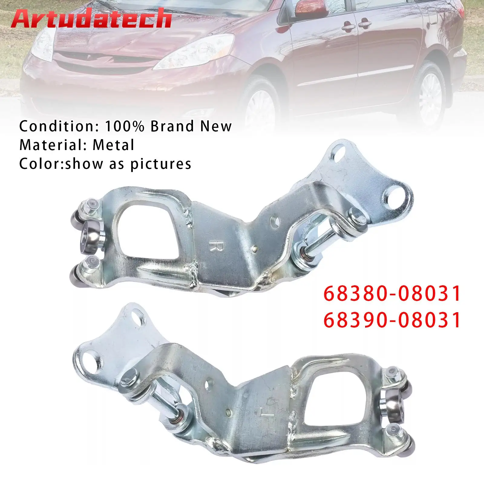 

Artudatech Left & Right Center Sliding Door Hinger & Rolle For Toyota Sienna 2004-2010 Car Accessories